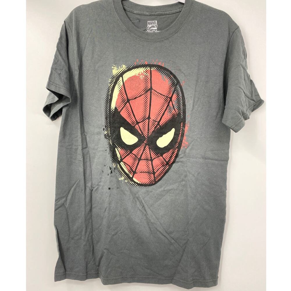 Marvel Comics Spiderman Kids Gray Short Sleeve T-shirt Top NEW Medium